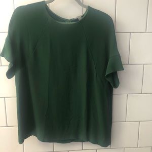 Drapey green COS cocoon top sz 6